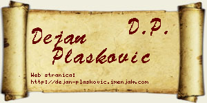 Dejan Plasković vizit kartica